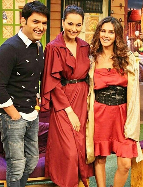 kapil sharma sonakshi sinha and shibani promoting noor