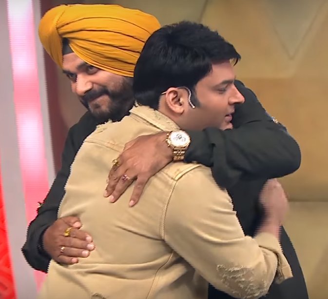 kapil sharma with navjot singh sidhu