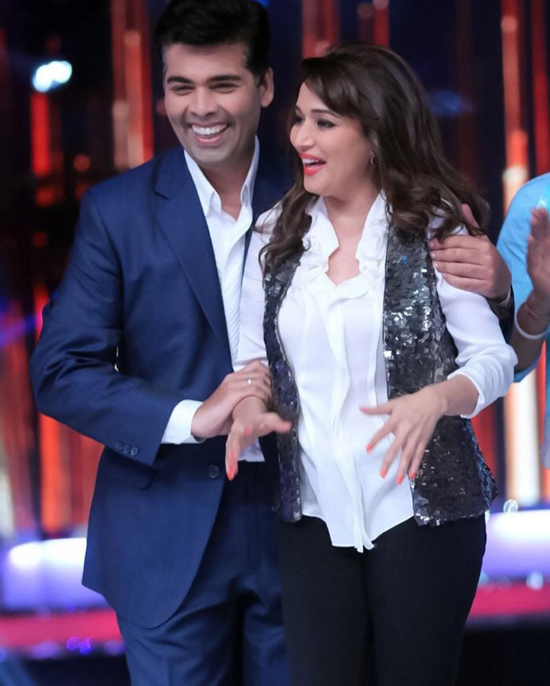 karan johar with madhuri dixit karan johar with madhuri dixit