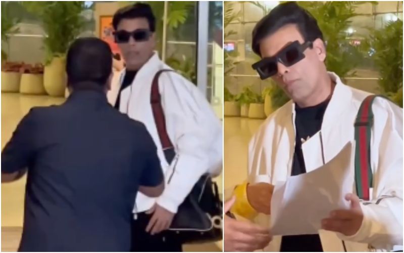 WHAT! Karan Johar Tries To Enter Airport Without Showing ID; Gets Brutally Trolled, Netizen Say, ‘So Busy Doing His Catwalk’