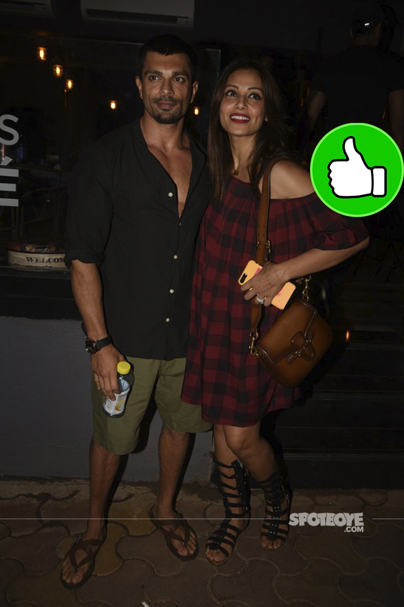 karan singh grover bipasha basu snapped post dinner at i think cafe