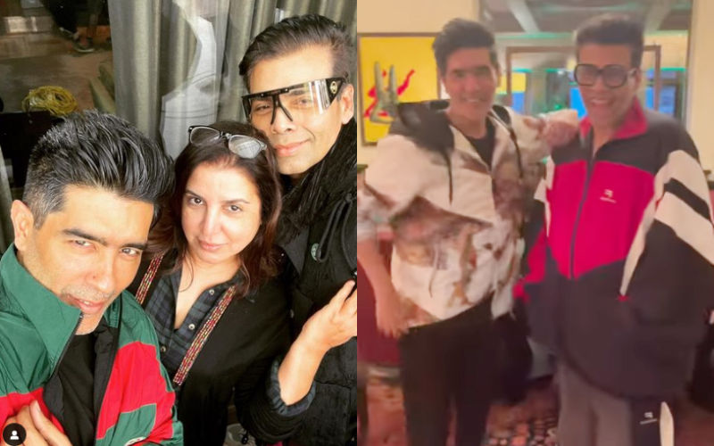 OMG! Karan Johar Roasts Farah Khan Over Her Weight As She Teases Him For His Branded Clothes; Manish Malhotra Claims He Looks Better Than KJo-WATCH