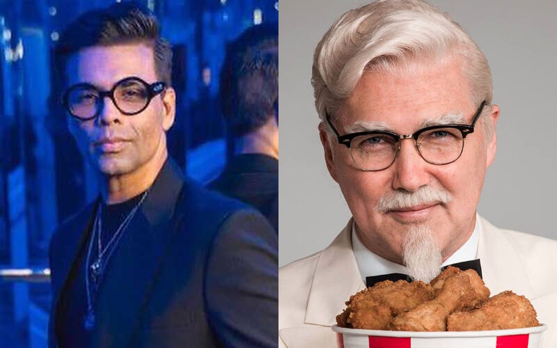 LEAKED! Karan Johar Shoots An Ad With Duplicate KFC Owner; Filmmaker Looks Uber Cool In All-Black Outfit- SEE VIRAL PIC