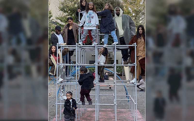 Kardashians Pose For An EPIC Family Pic Displaying ‘Many Moods’ As Kim, Kourtney, Kanye Have Babies Day Out