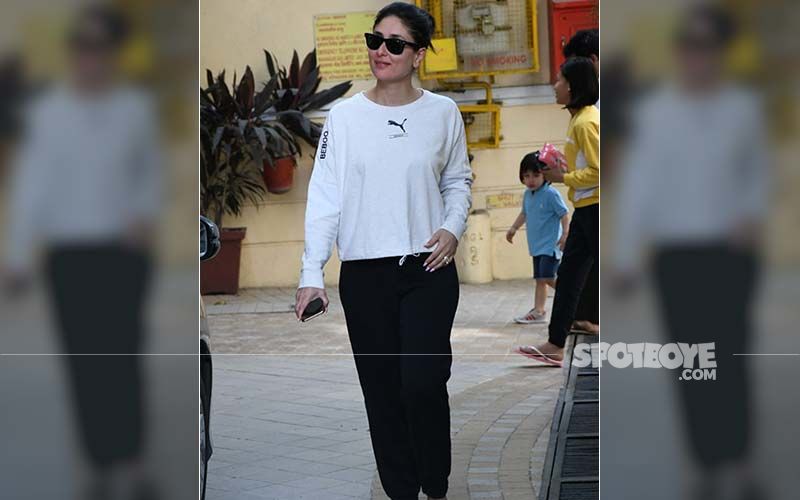 Kareena Kapoor Goes All Comfy In Joggers And Sweatshirt; Try Spotting Little Taimur In The Background - PICS