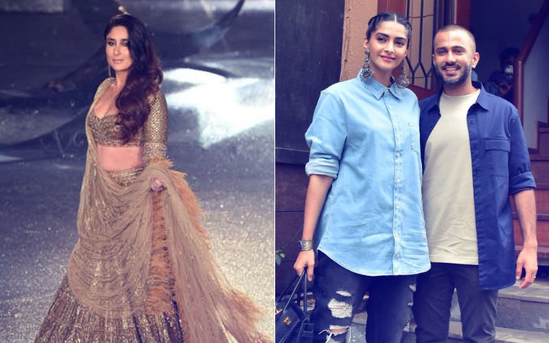 Clicks Of The Day: Kareena Kapoor Takes A Dip In Gold; Sonam Kapoor & Anand Ahuja At Their Store’s Puja