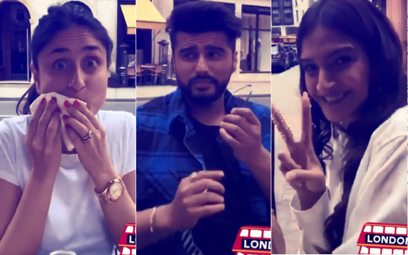 Video: Kareena-Sonam-Rhea-Arjun Gobble Up Pizza On London Streets