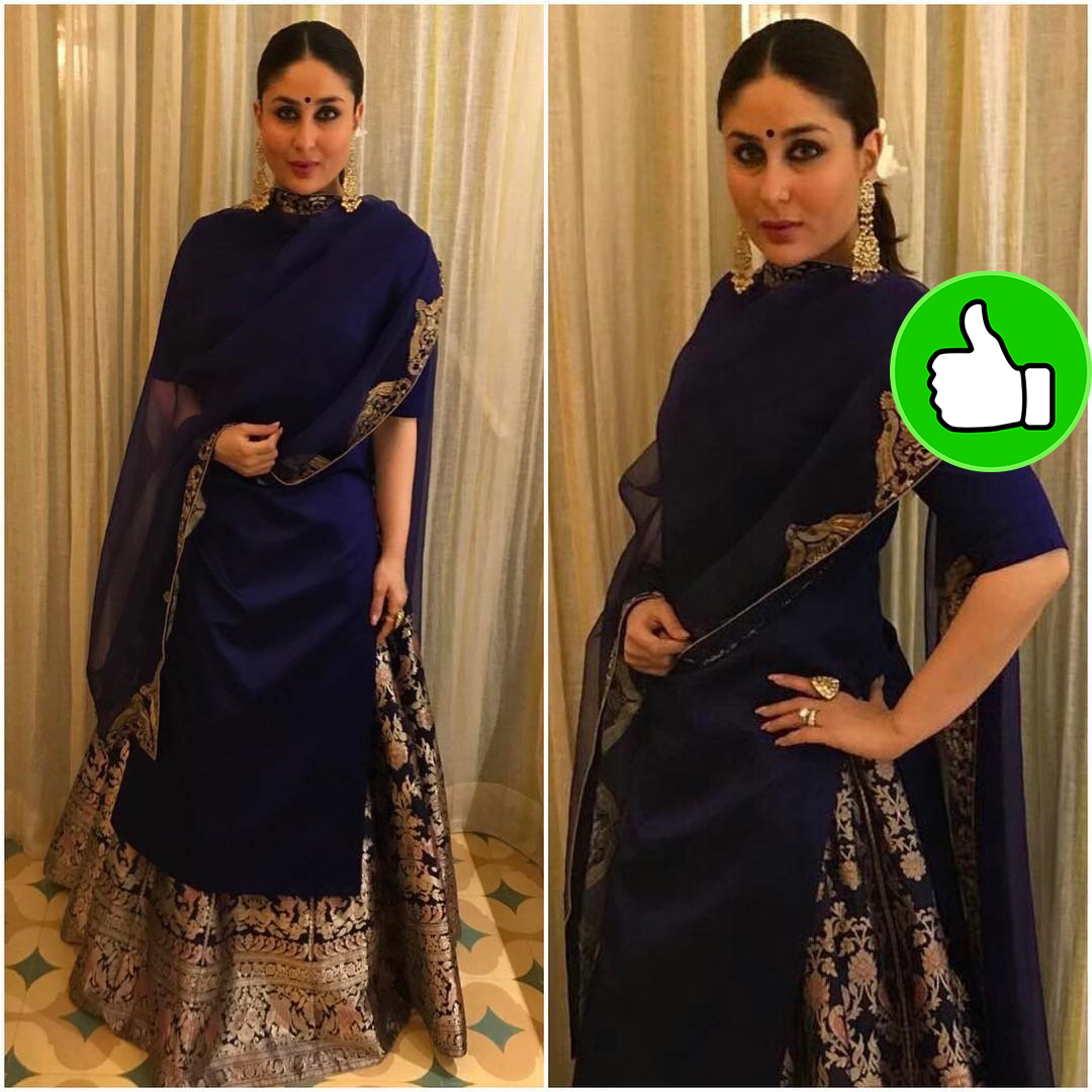 kareena kapoor in blue lehenga