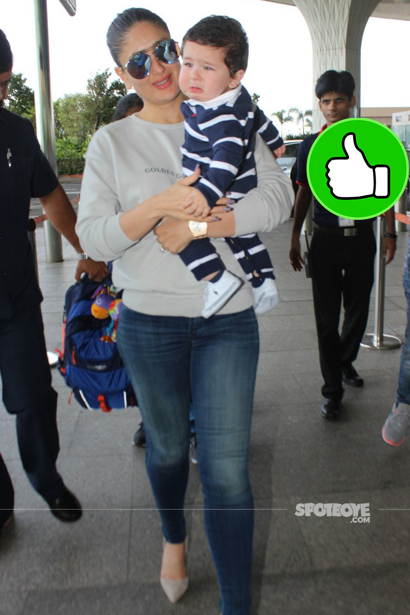 kareena kapoor khan with baby taimur at the airport