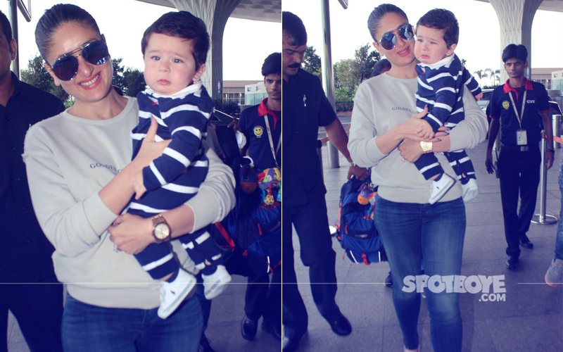 SEE PICS: Baby Taimur Throws A Tantrum At The Airport As Kareena Kapoor Looks On