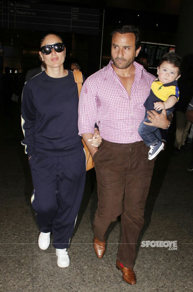 kareena kapoor saif ali khan taimur snapped at the airport