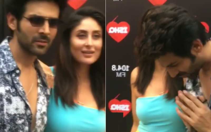 Kartik Aaryan Wears Sunglasses Posing With Kareena Kapoor Khan; Lady Asks WHY? His Response Is All Sorts Of Funny