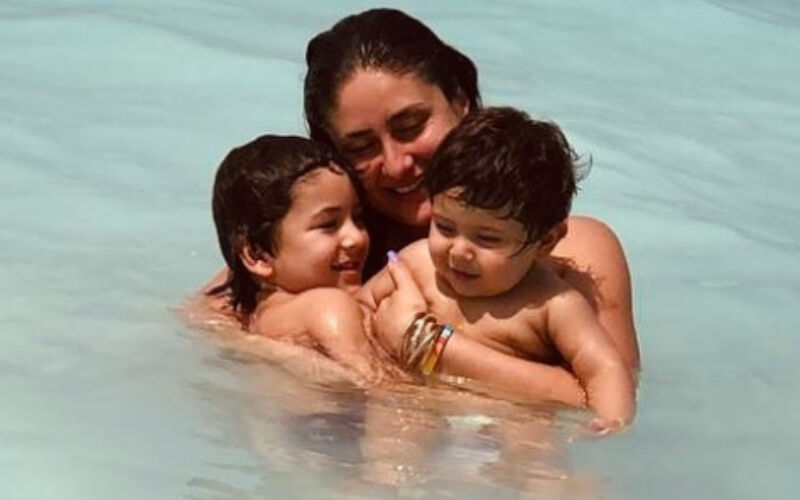 Mother's Day 2022: Kareena Kapoor Khan Lovingly Hugs Her Sons Taimur And Jeh In The Pool; Calls Them ‘Breadth Of Her Life’-See PHOTO