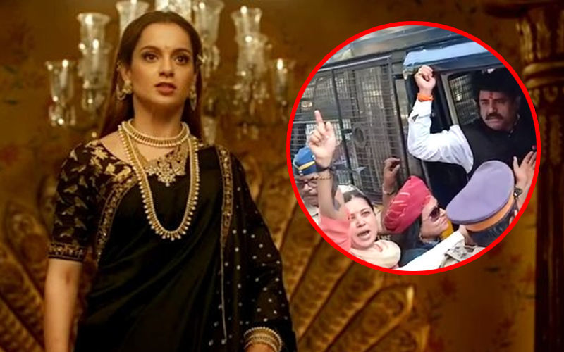 कंगना रनौत के घर के बाहर पुलिस हुई तैनात, करणी सेना ने किया विरोध प्रदर्शन