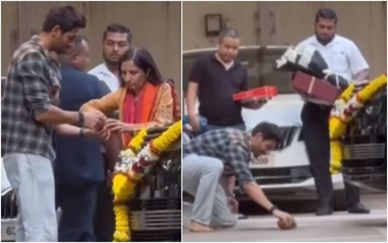 Kartik Aaryan Buys A Car Worth Rs 6 Crore; Actor Breaks Coconut During Pooja, Netizens Say, ‘He Let His Mother And Katori Sit First’- WATCH Viral Video