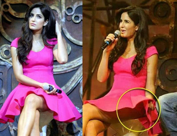 katrina kaif wardrobe malfunction during the promotions of dhoom 3 
