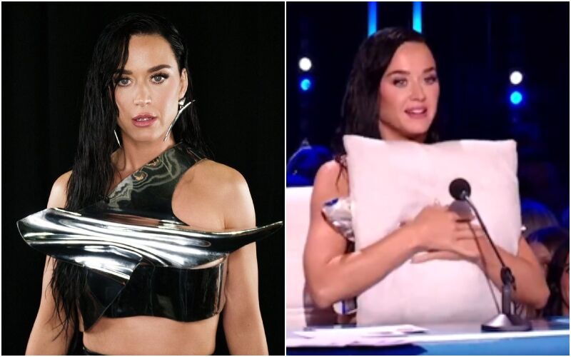 Katy Perry Suffers MAJOR Wardrobe Malfunction On American Idol; Singer Says, ‘Need My Top To Stay On’ As She Covers Herself With A Pillow- VIRAL Video Inside