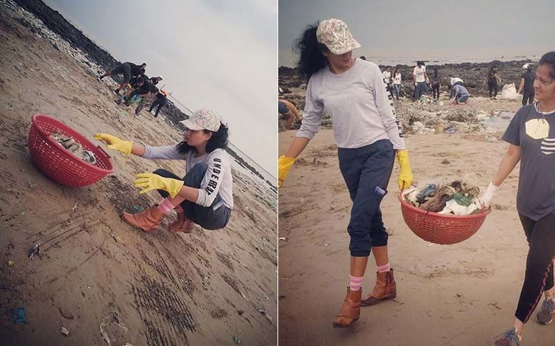 Kavita Kaushik Participates In Beach Clean Up Drive Along With Husband Ronit Biswas In Mumbai-SEE PICS