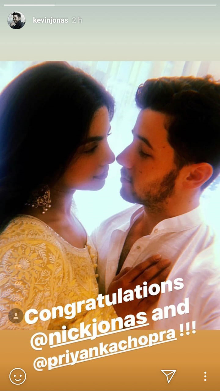 kevin jonas shares a picture of nick and priyanka