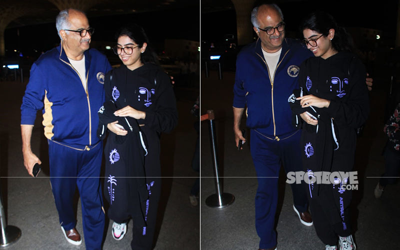 Khushi Kapoor Jets Off For Higher Studies, Boney Kapoor Hugs His Li'l One; Maheep Kapoor Jokes 'Don't Do Anything I Wouldn't Do'