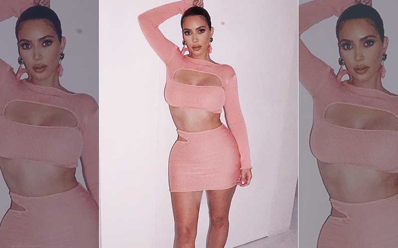 Kim Kardashian Flaunts Her Curvy Figure In A Midriff Revealing Dress; Fans Ask What Is She All Dressed Up For? - PICS