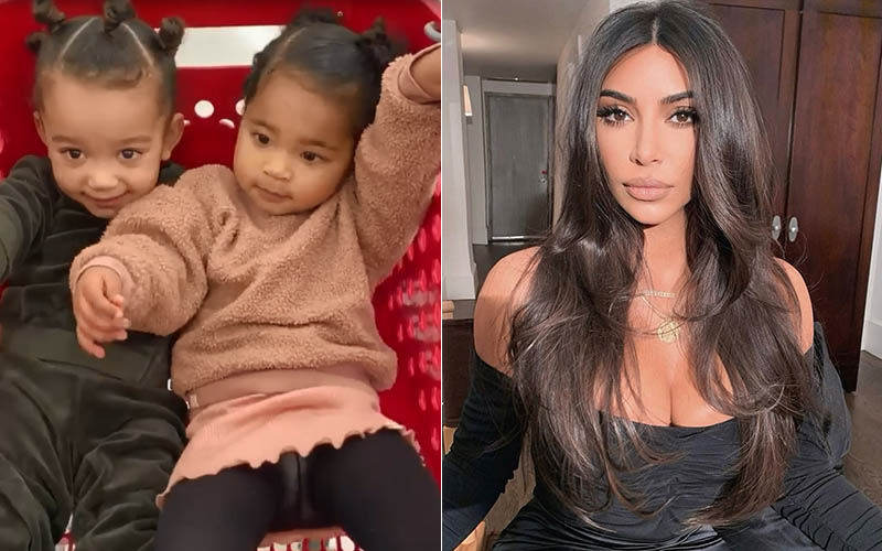 Kim Kardashian Just Put Kiddos Chicago And True In A Shopping Trolley And Gave Them A Heady Spin – VIDEO