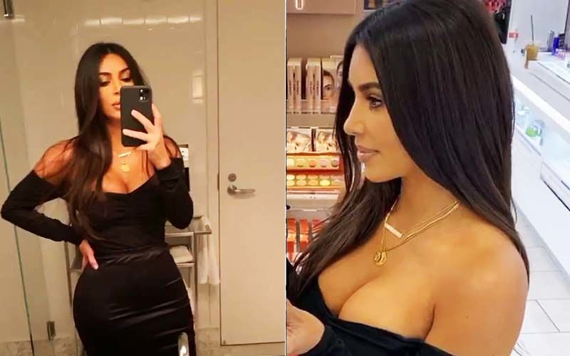 Kim Kardashian Almost Spills Out Of Her Black Strapless Dress On NYC Streets; Says She Feels Extra Bloated