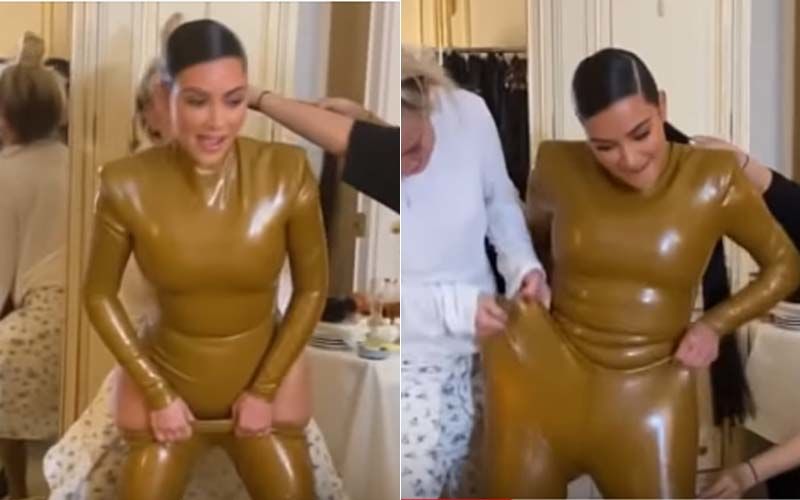 Kim Kardashian’s Latex Bodysuit Is A Nightmare To Get On; Kim Says She’ll Never Wear A Condom-WATCH