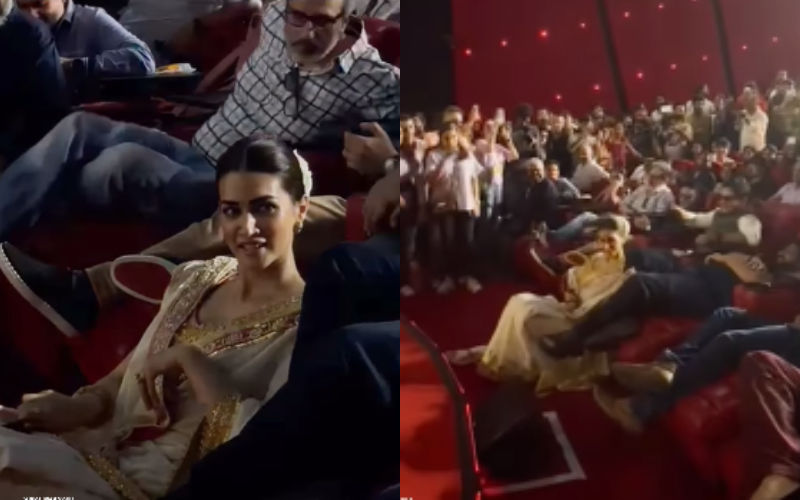 Kriti Sanon Sits Down On Ground At Adipurush Trailer Launch Due To Lack Of Seats; Netizens Call Her ‘Down To Earth Star’-See Viral Video