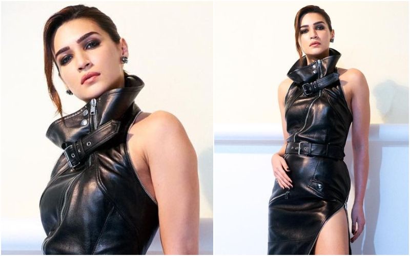 The Prize Of Kriti Sanon’s Black Leather Biker Dress Will Blow Your Mind! Actress Dons An Outfit Worth Over Rs 6 Lakhs- DEETS INSIDE