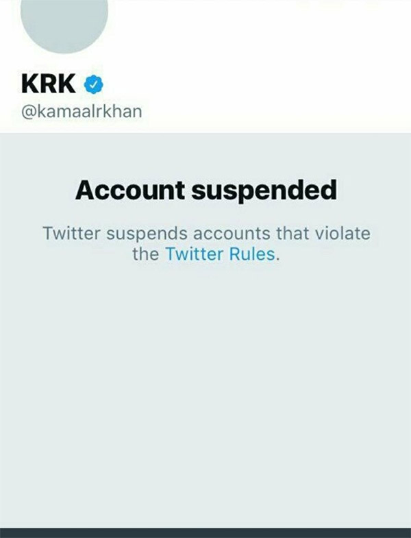 krk twitter account suspension message
