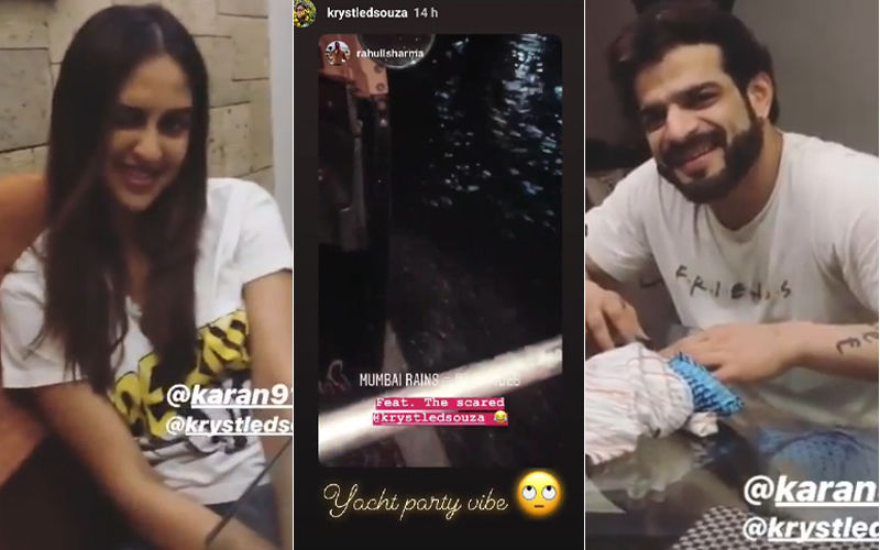 Krystle D'Souza Stranded In Mumbai Rains, Karan Patel Comes To Her Rescue - Watch Video