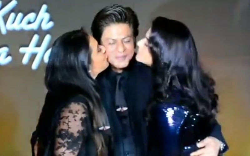 Kuch Kuch Hota Hai 20 Years Celebration: Rani Mukerji And Kajol Kiss Shah Rukh Khan, What A Moment!