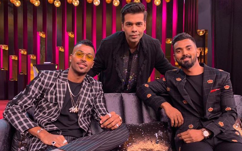 KWK6: Karan Johar Sips Koffee With Men In Blue, Hardik Pandya And KL Rahul