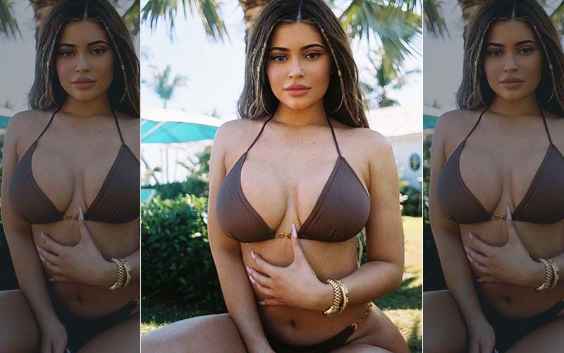 Kylie Jenner Sparks Breast Implant Rumours After Posting Pics In A Bikini That Can Barely Contain Her Ample Assets