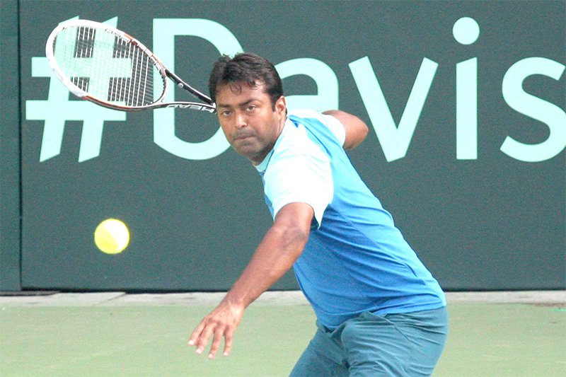 leander paes in action