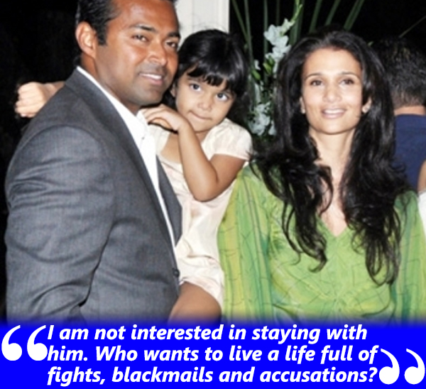 leander pais with wife rhea and daughter aiyana