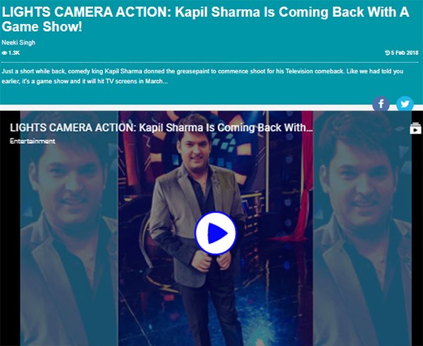 lights camera action kapil sharma is coming back with a game show