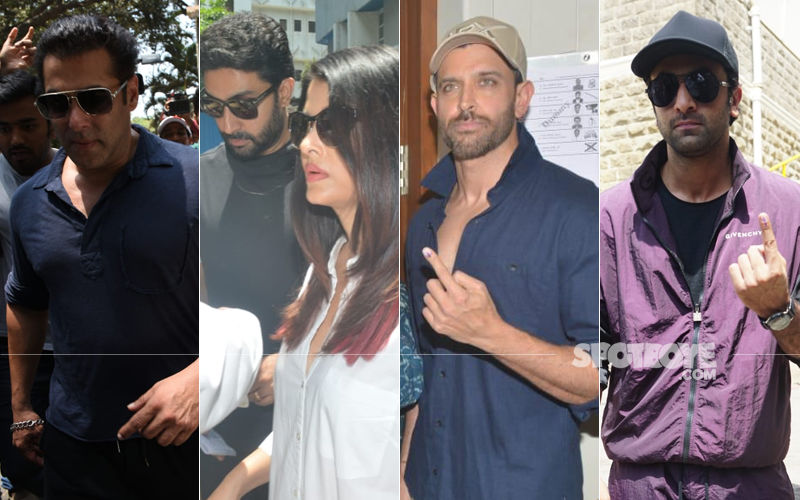 Lok Sabha Elections, 2019: Salman Khan, Aishwarya-Abhishek Bachchan, Hrithik Roshan, Ranbir Kapoor Exercise Their Voting Right