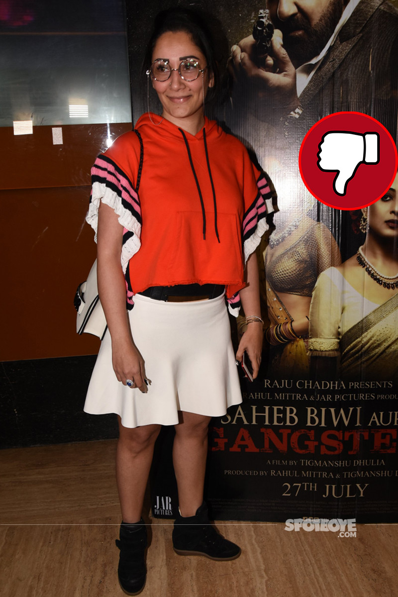 maanyata dutt snapped at the trailer launch of saheb biwi and gangster 3