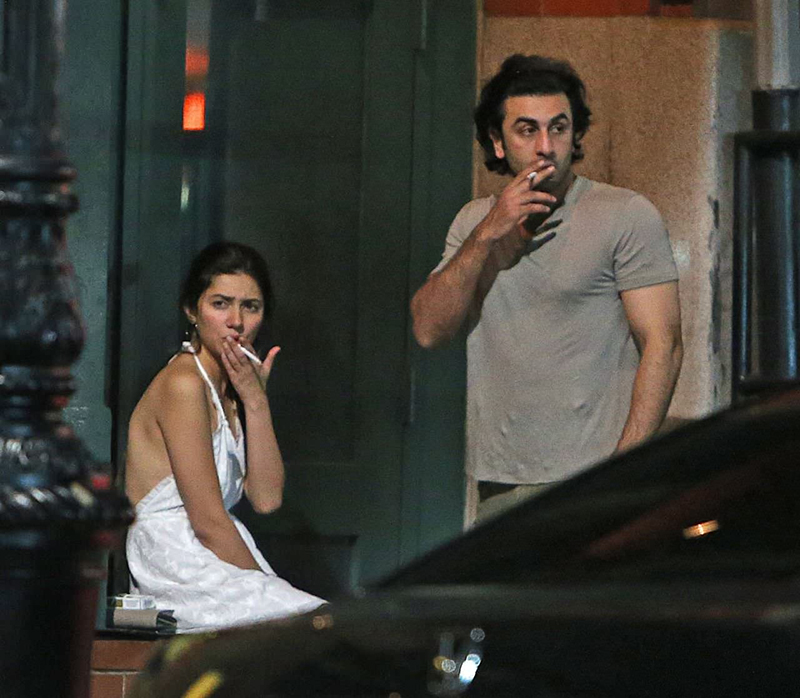 mahira khan and ranbir kapoor smoking