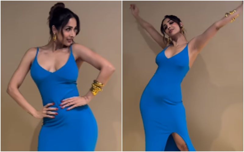 Malaika Arora Shows Off Her Curves In A Cerulean Blue Maxi Dress With A Plunging Neckline- Take A Look At The Video