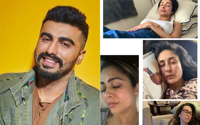 Coronavirus Pandemic: Arjun Kapoor Happily Trolls Girlfriend Malaika Arora’s Sleepy Picture With Kareena, Karisma And Amruta