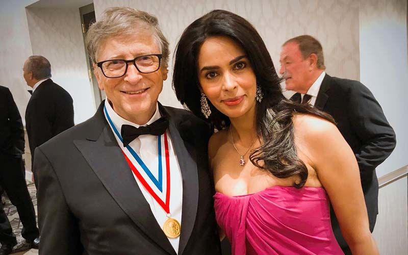 Mallika Sherawat Attends Amazon Founder Jeff Bezos Lavish Party At His 23 Million Mansion; Poses With Bill Gates