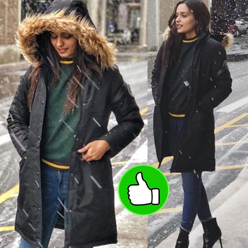 manushi chhillar enjoying snow