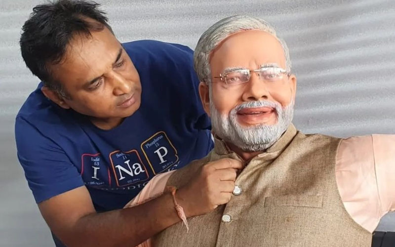 VIRAL! Taarak Mehta Fame Mayur Vakani Creates An Incredible Sculpture Of PM Narendra Modi; Fans Say, ‘Jetha Ko Chod Modiji Ka Number Lagaya Hai’