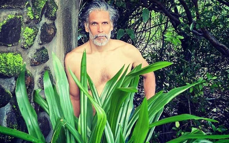 Milind Soman Spends Lockdown In Lonavala, Poses Bare-Chested Behind Lush Green Plants; Netizens Ask, ‘Trying To Copy Kiara Advani?’