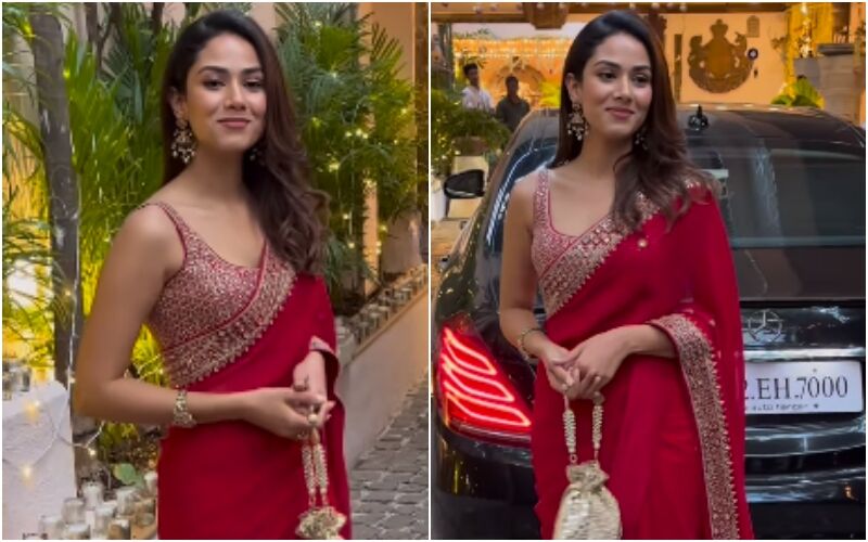 Mira Rajput Kapoor Stuns In A Red Saree As She Attends Karwa Chauth At Anil Kapoor’s House; Fans Say, ‘Just Looking Like A Wow’