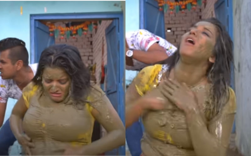 A Video Of Monalisa Applying Cow Dung On Her Body Goes VIRAL, Bhojpuri Actress Suffers From Itching; Here’s How Fans Reacted!