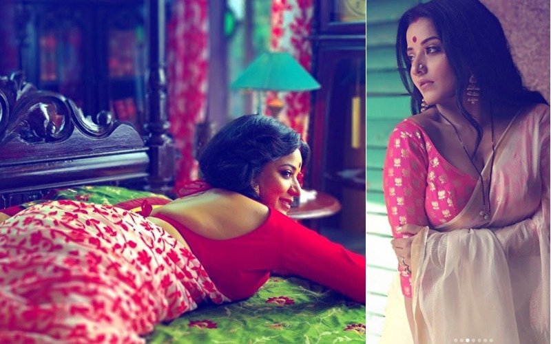 Hot Pics: Saree-Clad Monalisa Looks Sultry As Jhuma Boudi
